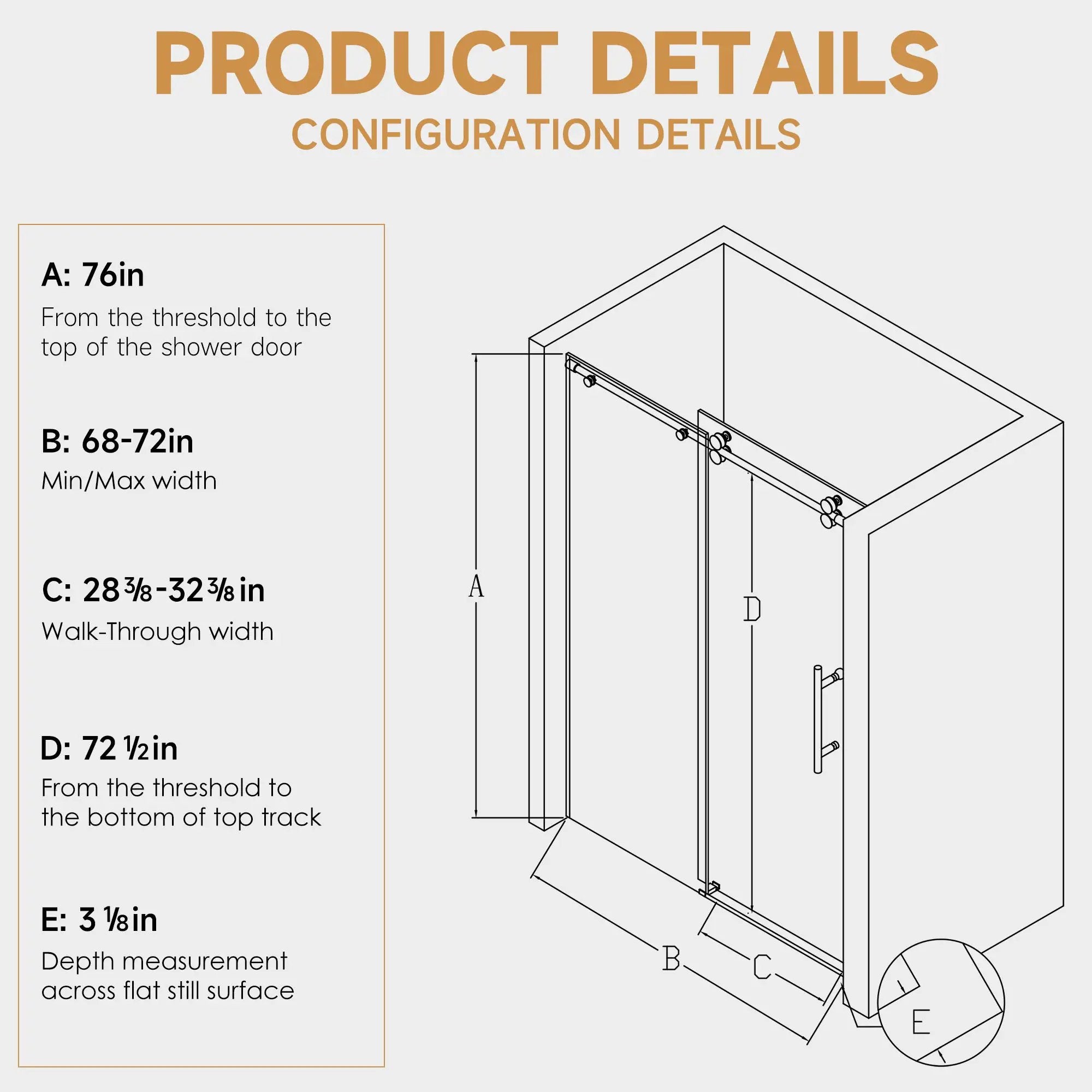 Frameless Single Sliding Shower Door by HouseOfZazla