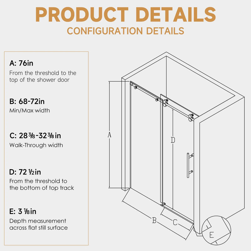Frameless Single Sliding Shower Door by HouseOfZazla