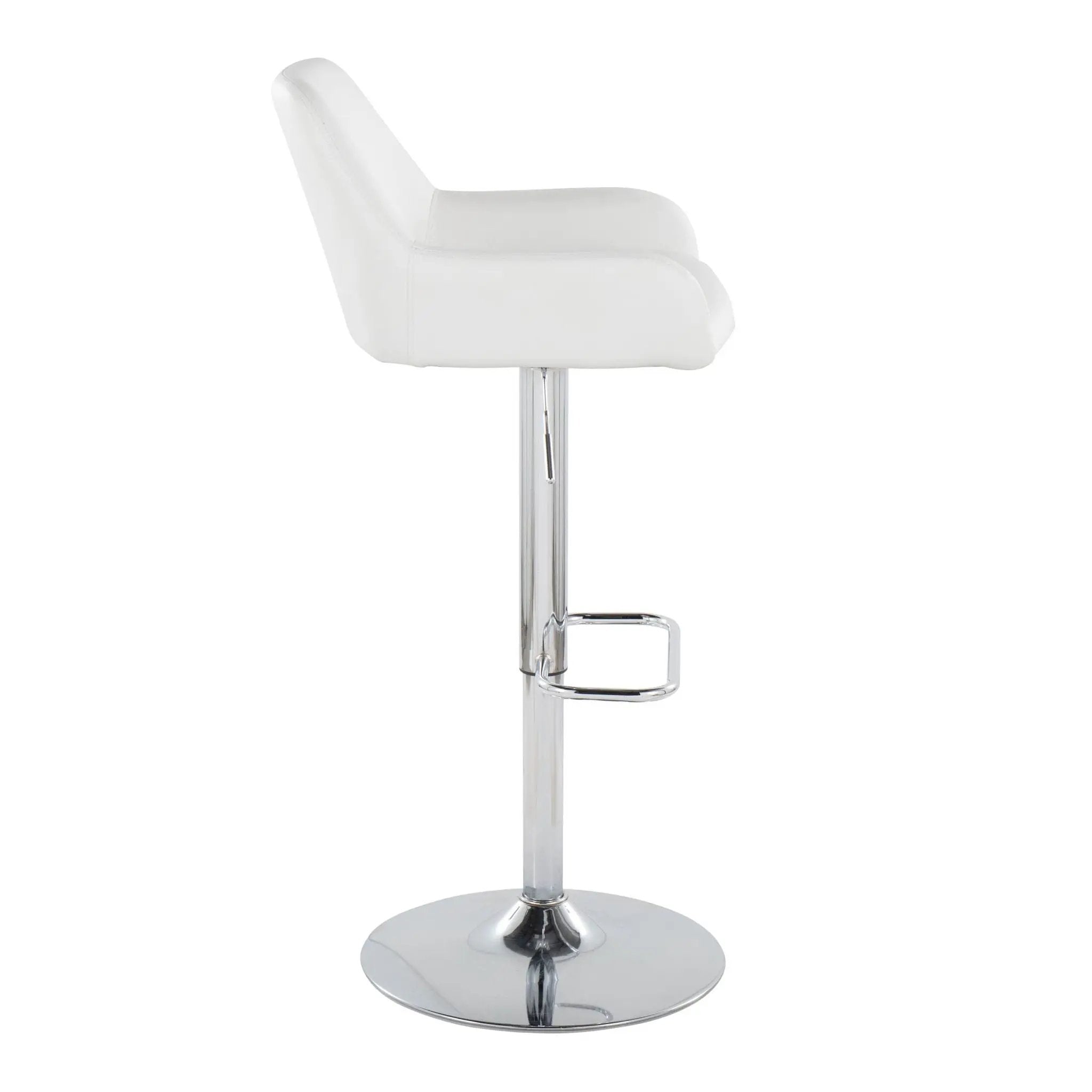 Daniella - Contemporary Adjustable Barstool With Swivel With Rounded Rectangle Footrest (Set of 2) by Unique Piece Furniture