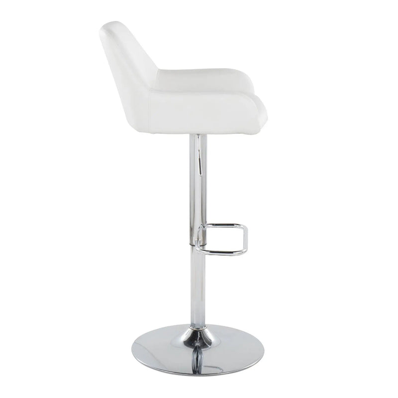 Daniella - Contemporary Adjustable Barstool With Swivel With Rounded Rectangle Footrest (Set of 2) by Unique Piece Furniture