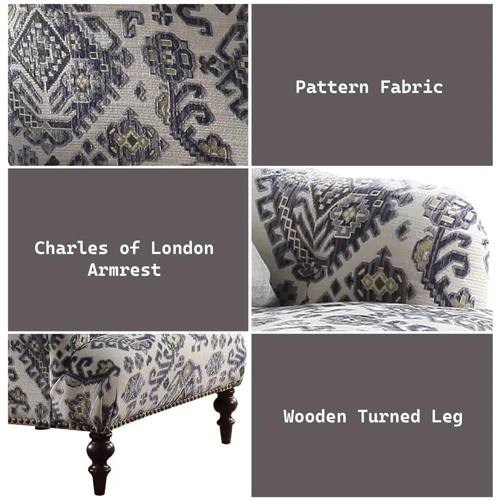 Saira - Chair With Pillow - Pattern Fabric by Unique Piece Furniture