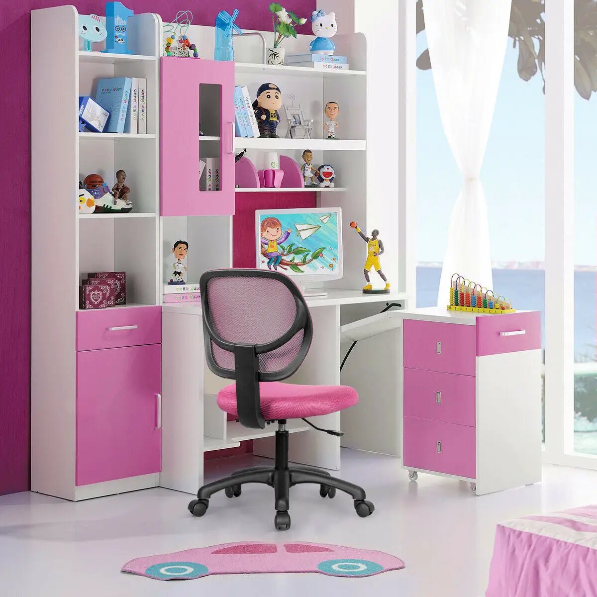 Low-back Computer Task Chair with Adjustable Height and Swivel Casters, photo 6 of 24