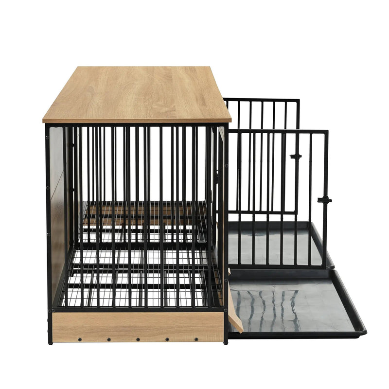 Dog Crate Furniture with Two Combined Rooms by HouseOfZazla