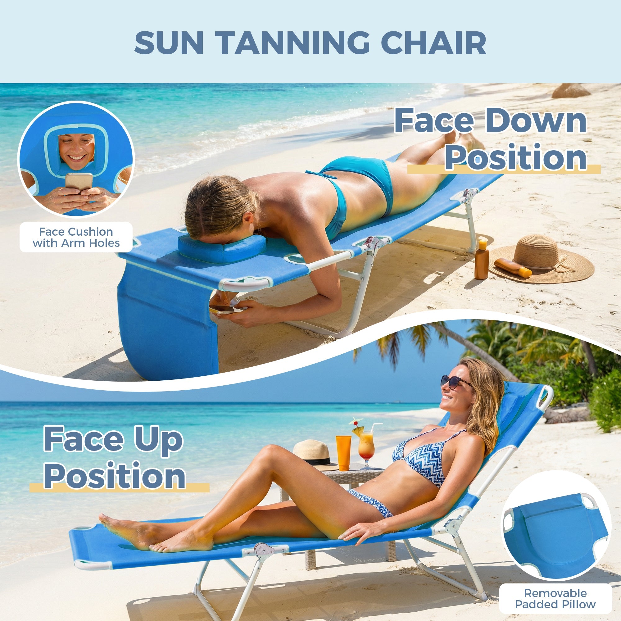 Set of 2 Lounge Portable Reclining Loungers by HouseOfZazla