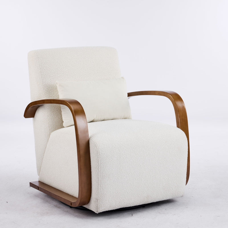 Swivel Accent Rotatable Ergonomic Single Chair For Living Room by HouseOfZazla