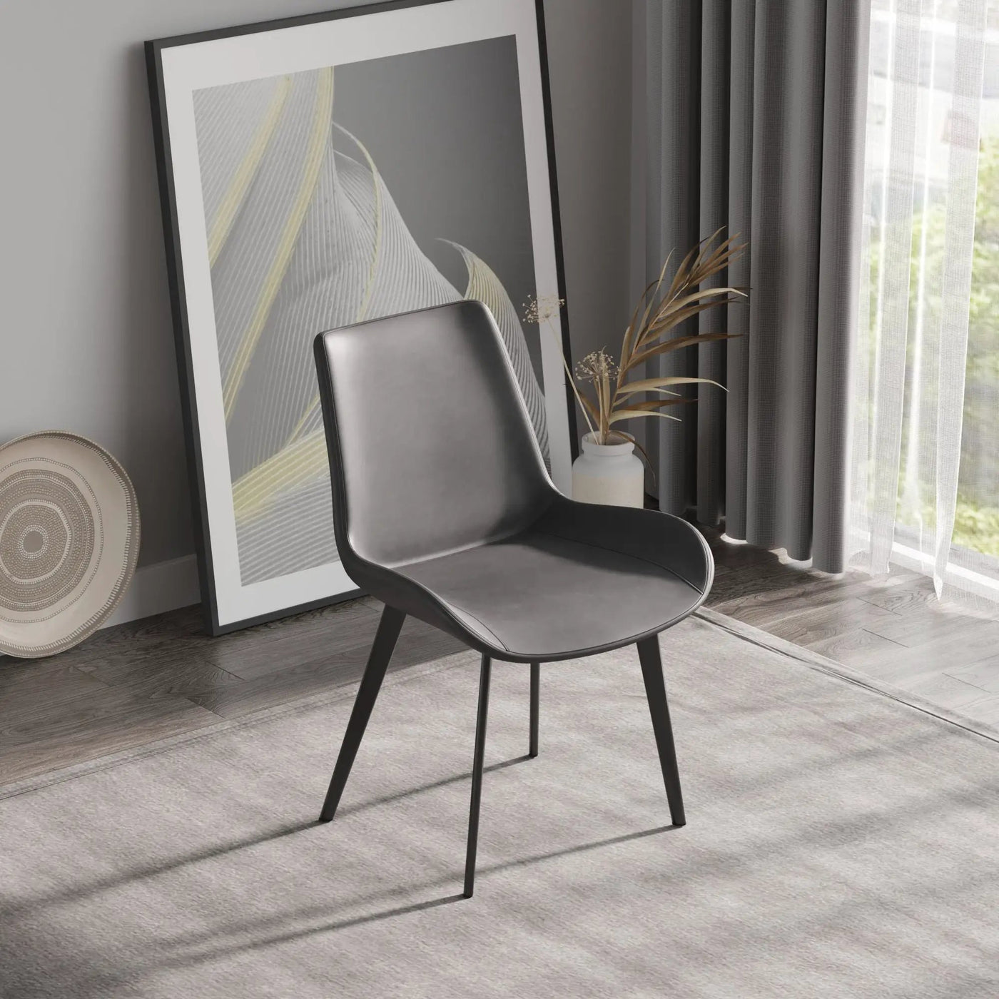 Modern Dining Chair Living Room Metal Leg Dining Chair (Set of 2) by Unique Piece Furniture