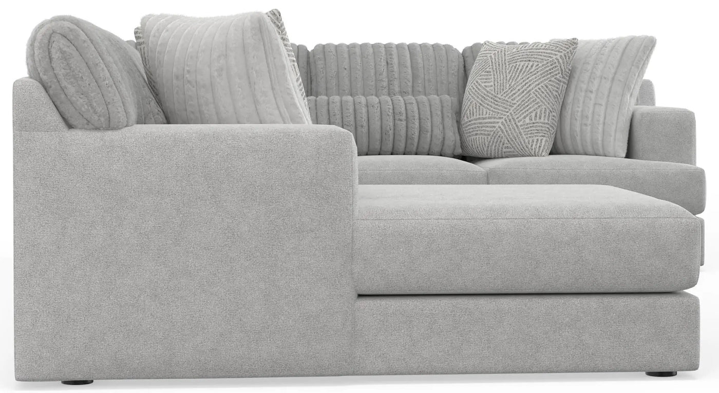 Logan - Upholstered Sectional With Comfort Coil Seating And Accent Pillows Included by Unique Piece Furniture