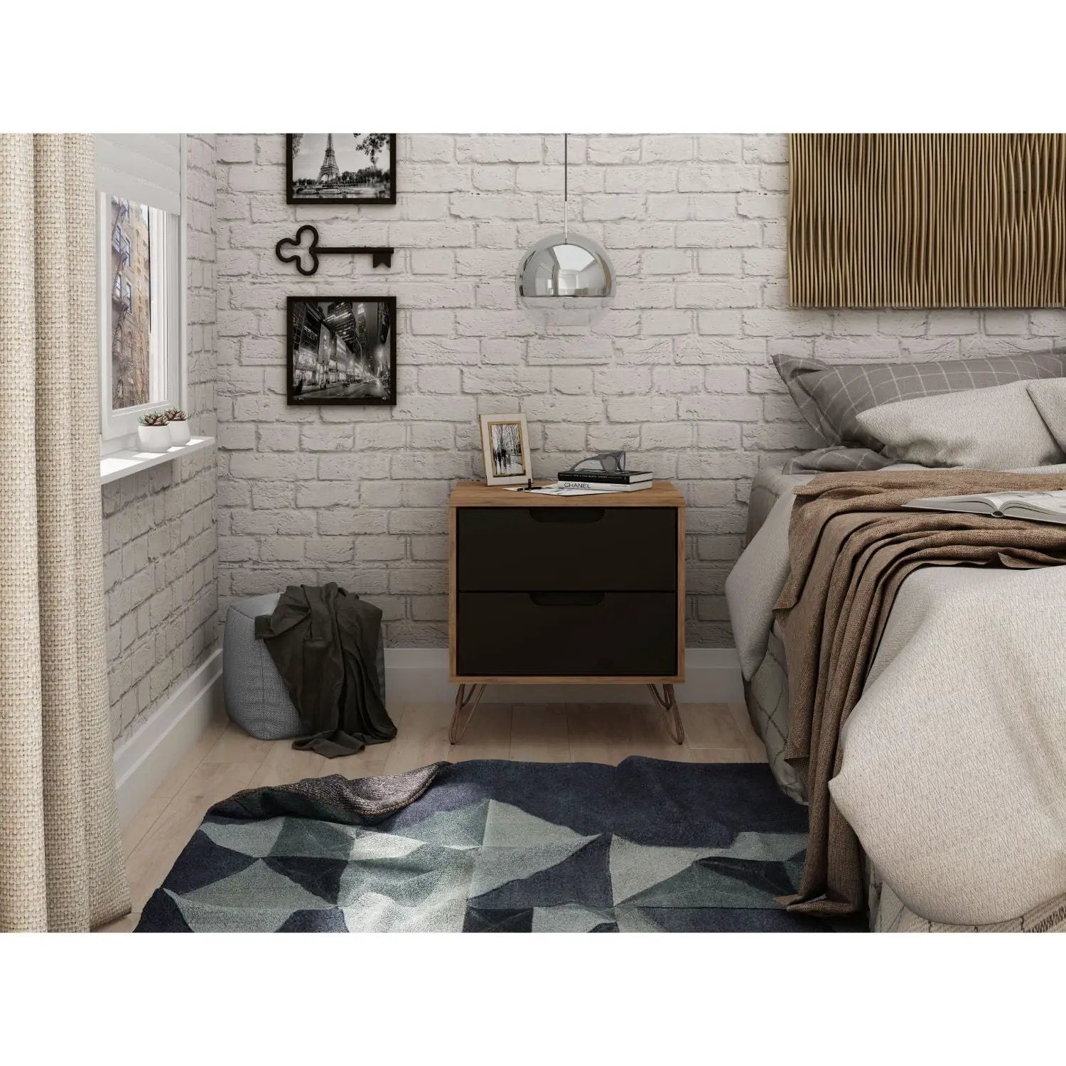Rockefeller - 2 Drawer Nightstand