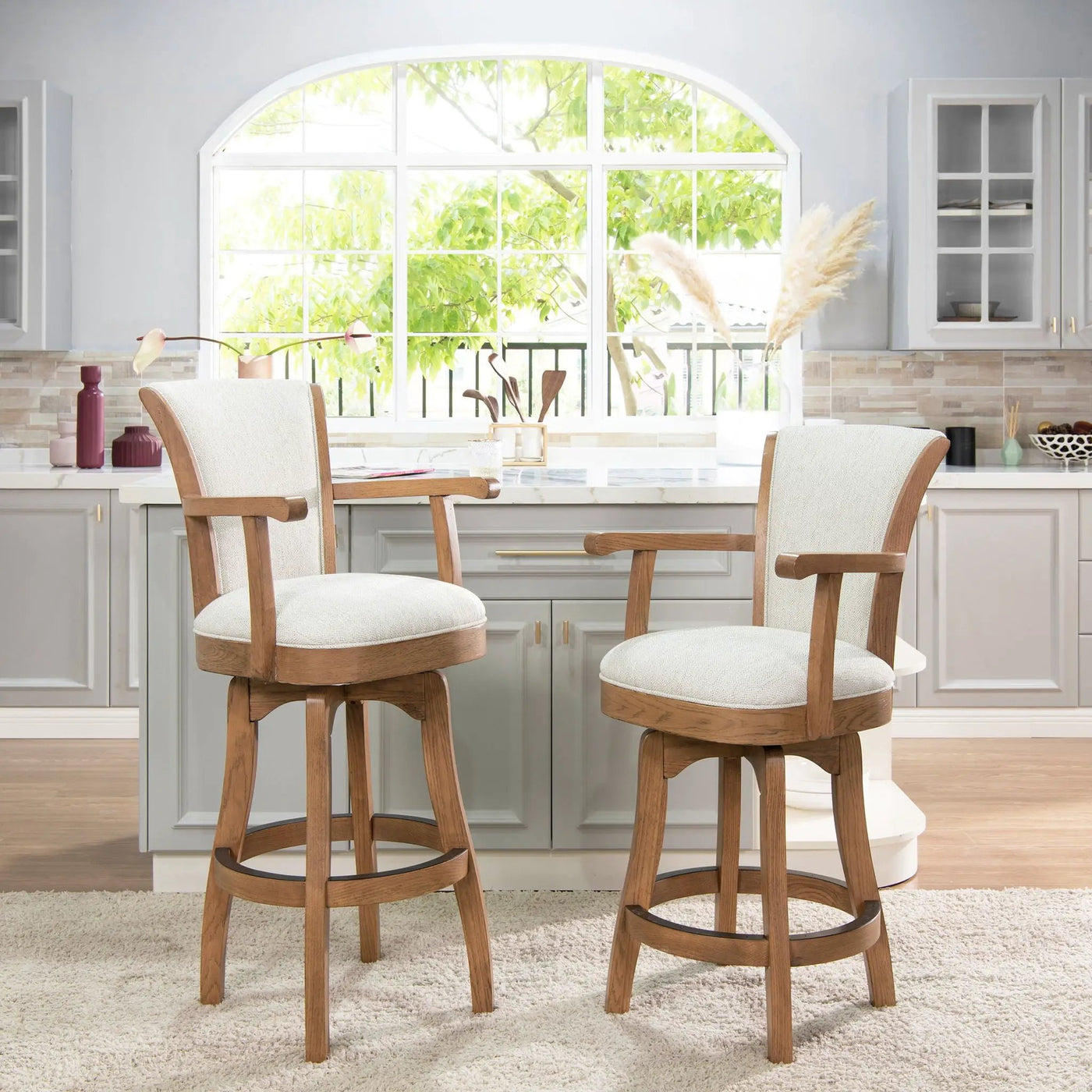 Williams - Swivel Counter Height Bar Stool by HouseOfZazla
