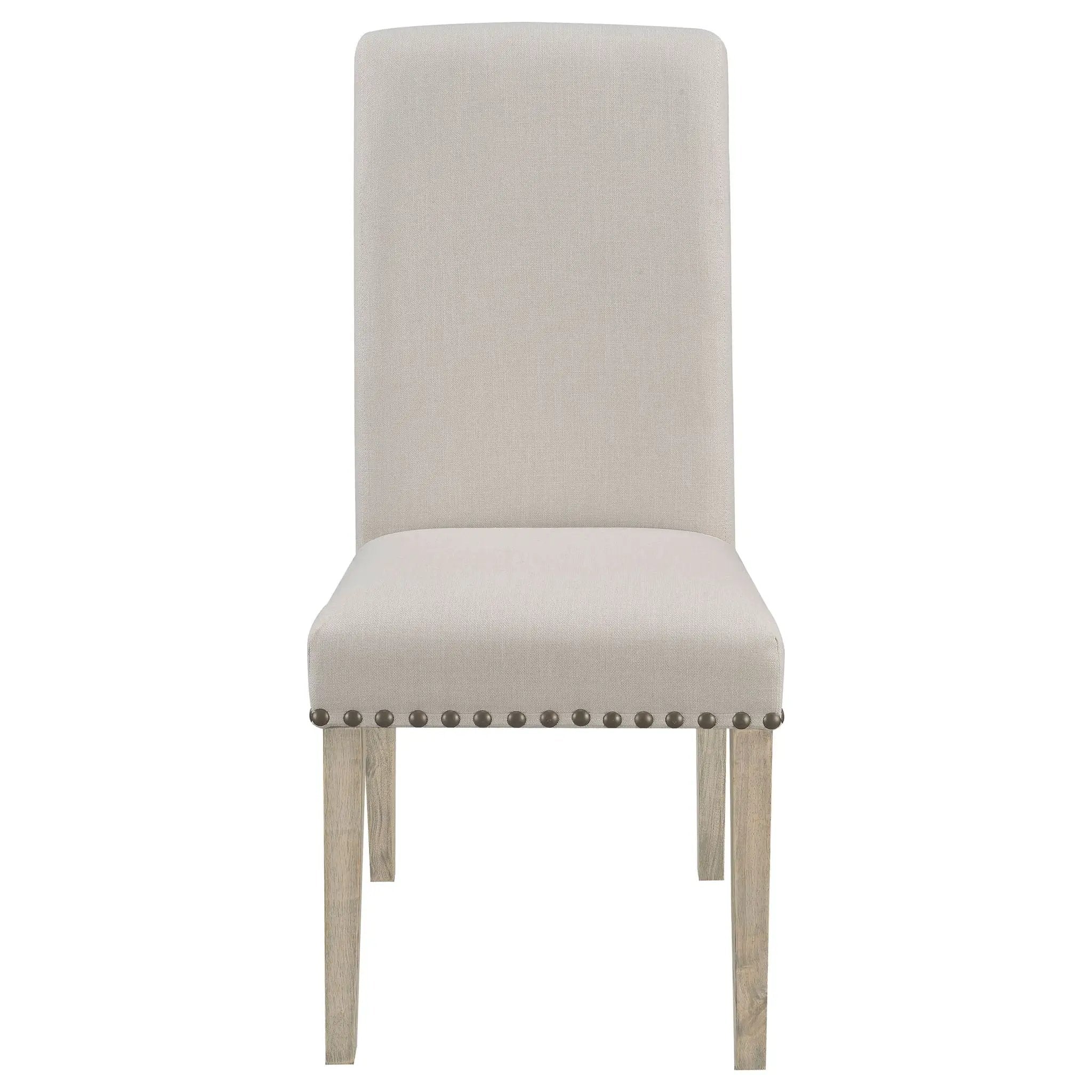 Salem Fabric Upholstered Dining Side Chair Beige (Set of 2) by Unique Piece Furniture