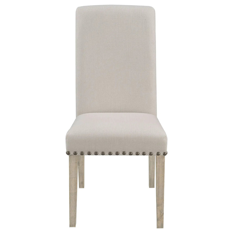 Salem Fabric Upholstered Dining Side Chair Beige (Set of 2) by Unique Piece Furniture
