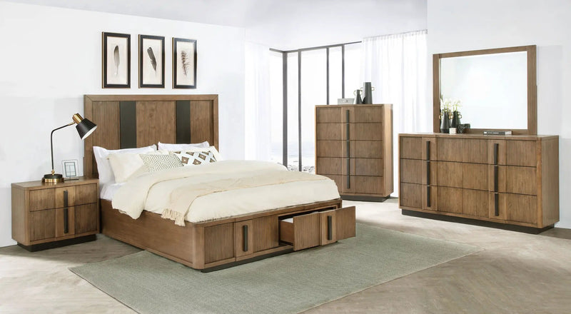 Terrace 5-piece Eastern King Bedroom Set Ash Brown by Unique Piece Furniture