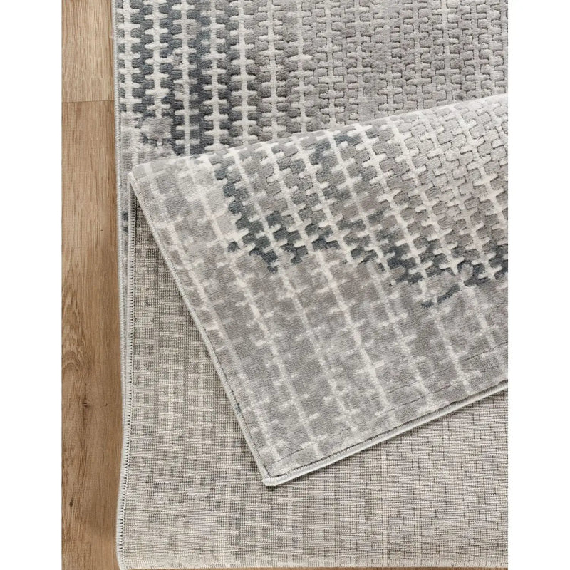 Geometrix - 5'3" X 7'3" Area Rug, Geometric 3D Effect - Ivory / Gray by HouseOfZazla