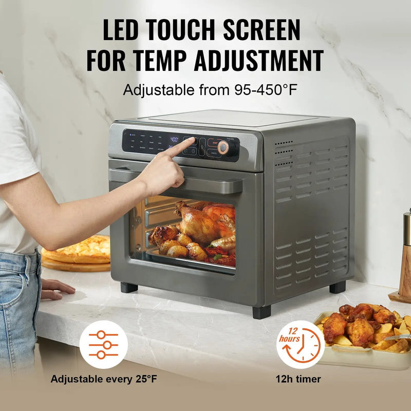 12-in-1 Air Fryer Toaster Oven 25L Stainless Steel 1700W by HouseOfZazla