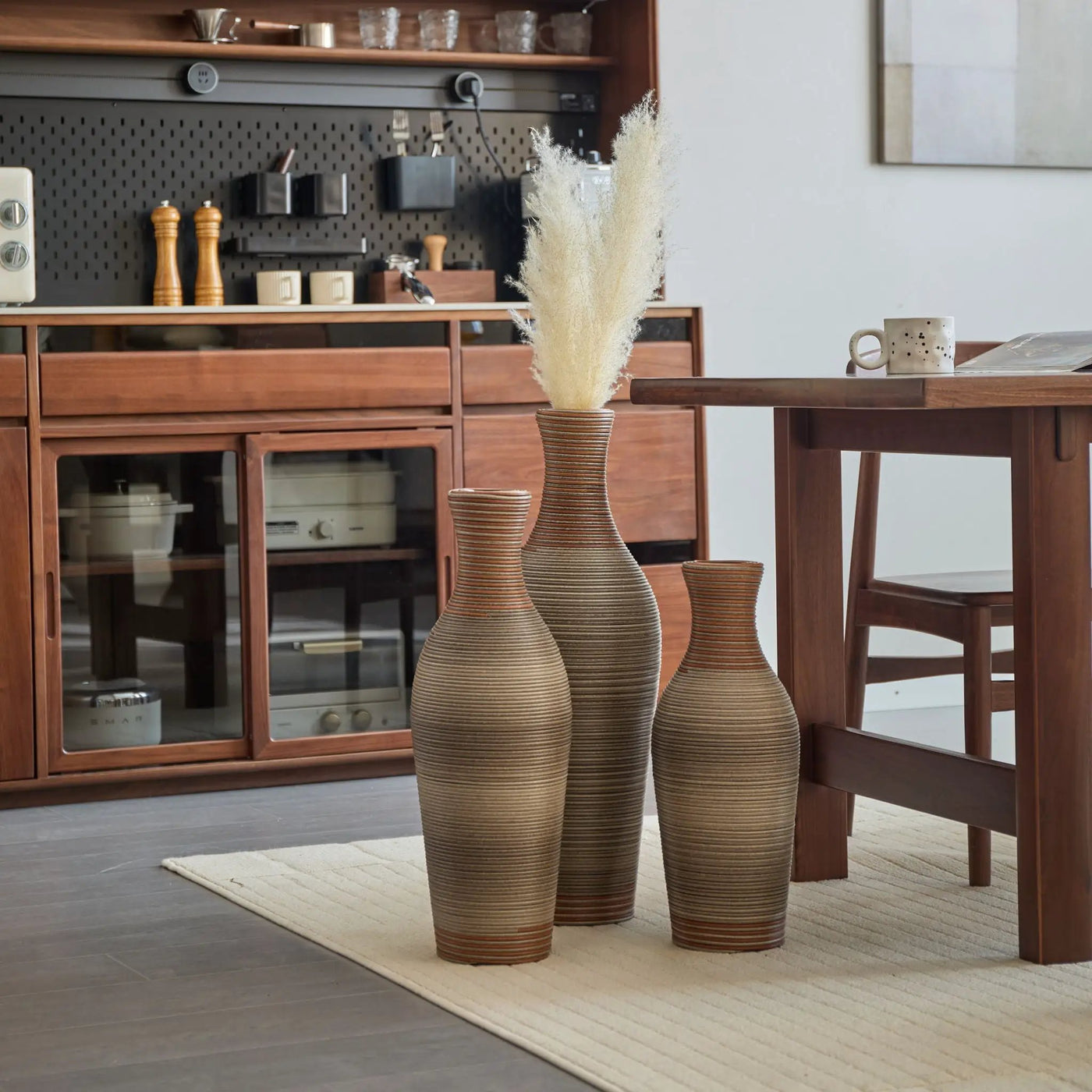 Classic And Neat Floor Vase, High Independent Flower Stand (Set of 3) by Unique Piece Furniture