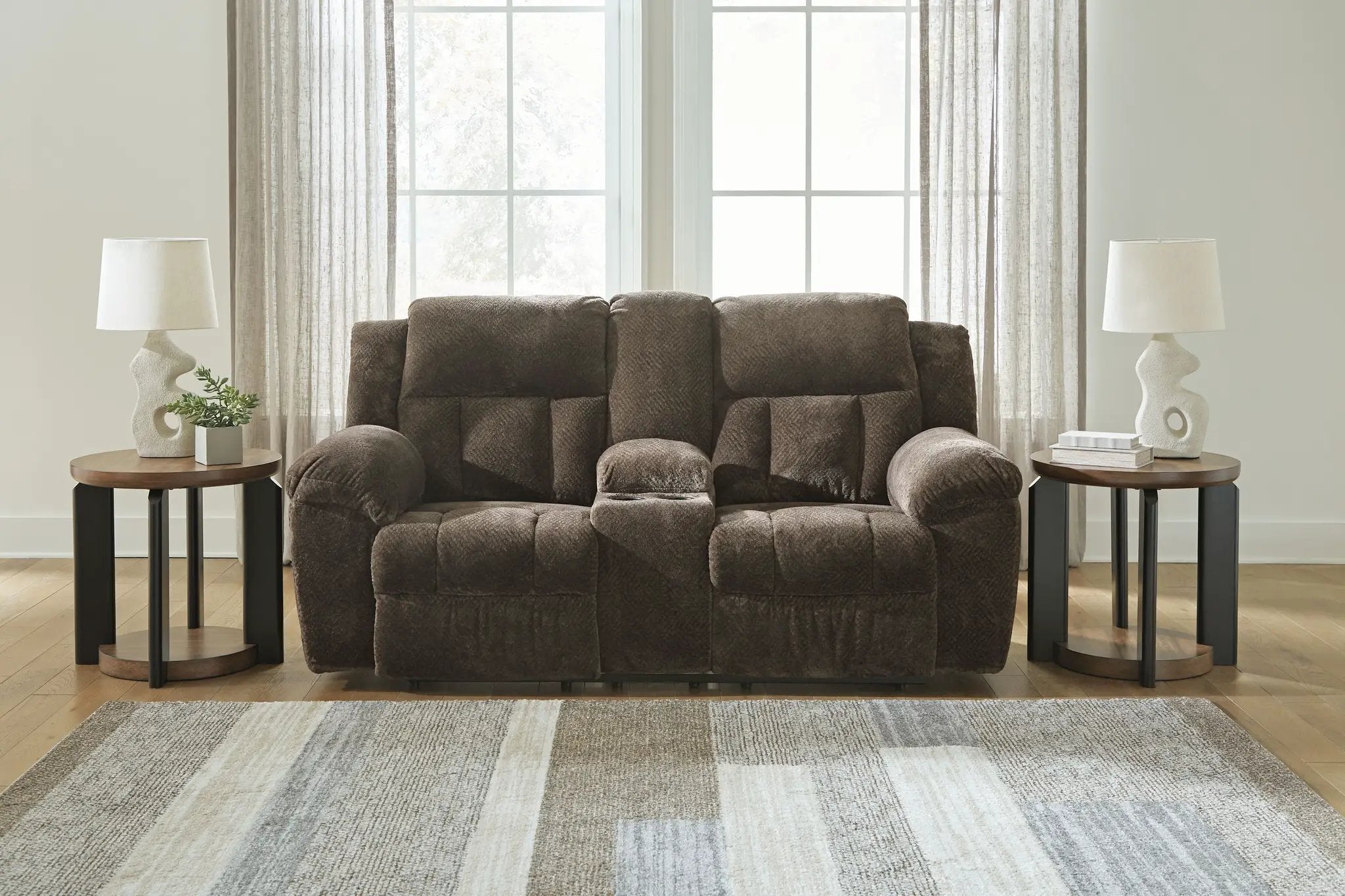 Frohn - Dbl Reclining Loveseat With Console by Unique Piece Furniture