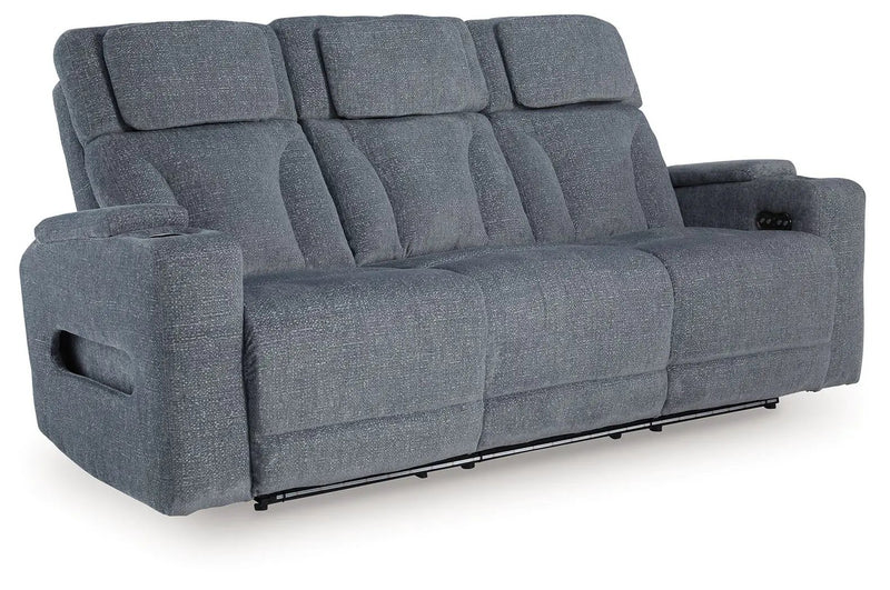 Studio Cave - Power Reclining Sofa - Steel by Unique Piece Furniture