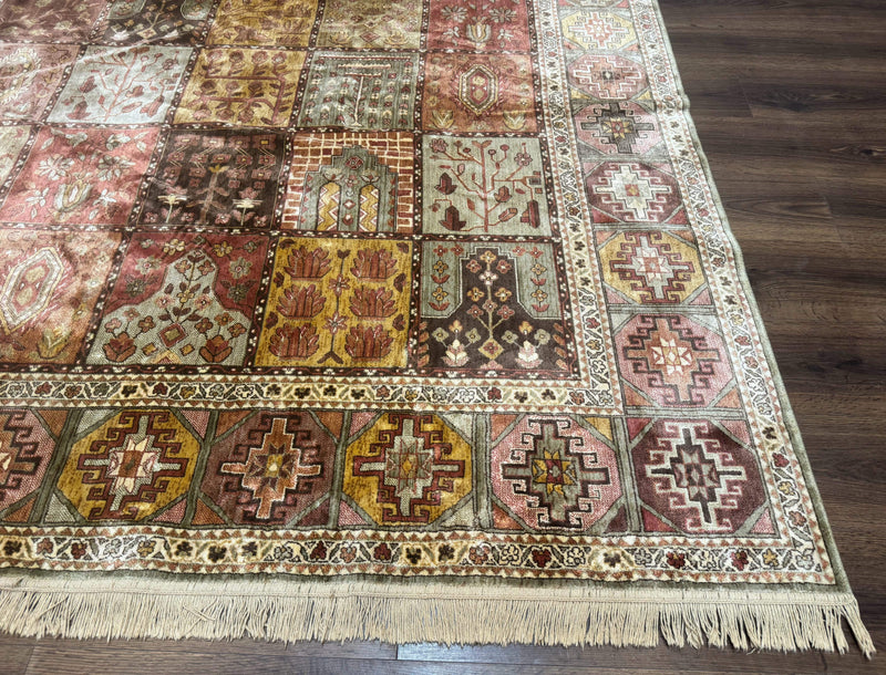 Panel Design Rug 8 x 10.6, Oriental Carpet, Belgium Power Loomed Rug by Jewel Rugs