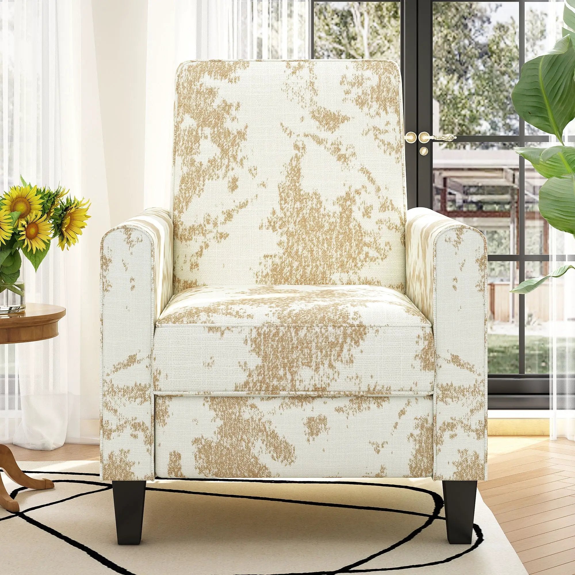 Push Back Upholstered Recliner Armchair by HouseOfZazla
