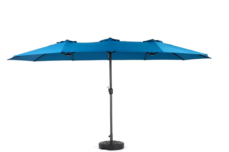 14.8 Ft Double Sided Outdoor Umbrella Rectangular Large with Crank (No Base) by HouseOfZazla