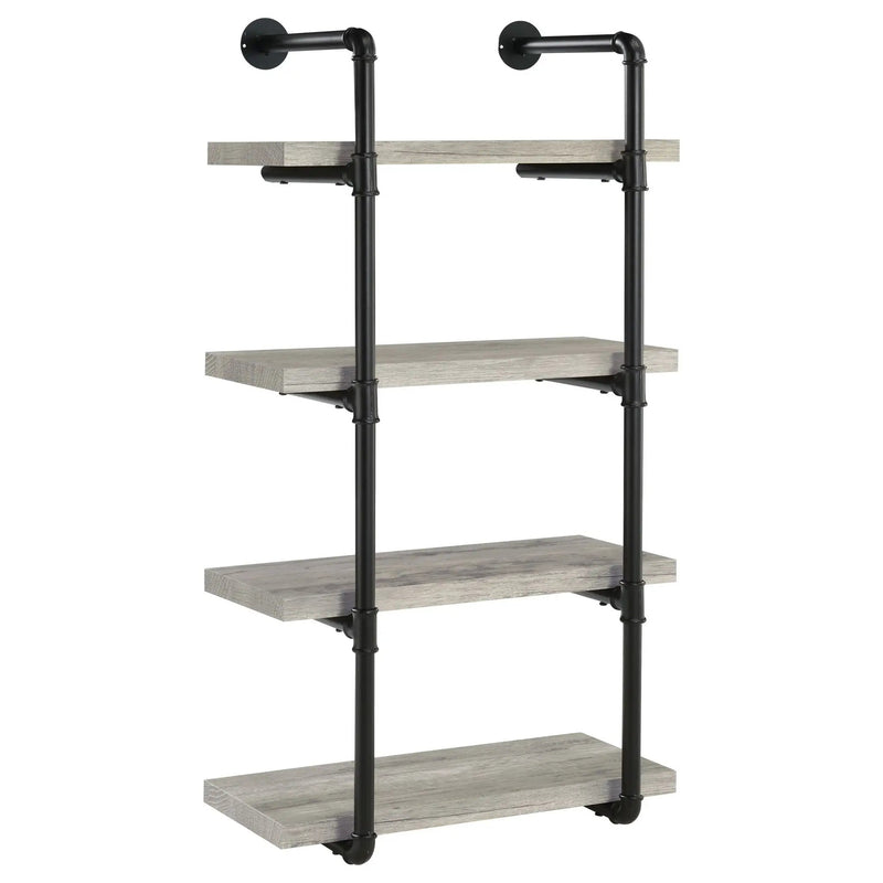 Elmcrest 24-inch 4-shelf Wall Bookshelf Grey Driftwood by Unique Piece Furniture