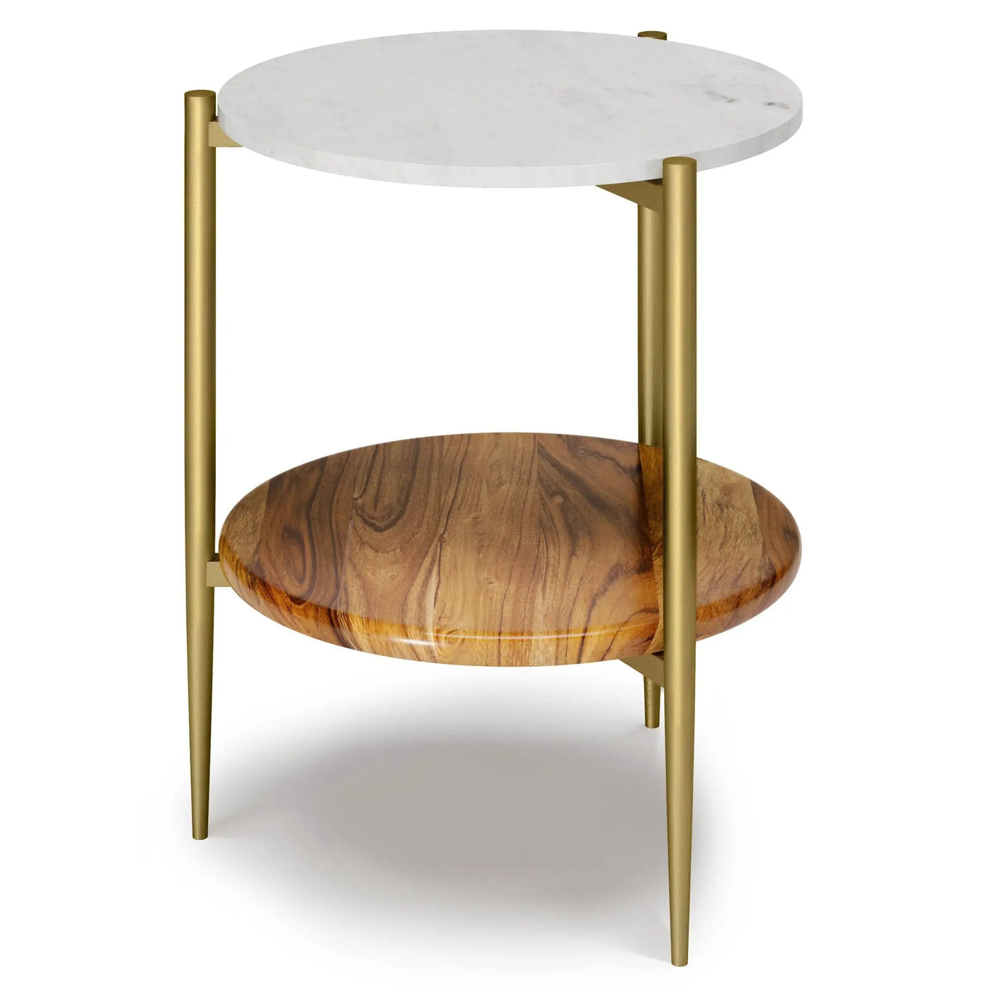 Wagner - Round Marble & Wood Table by Unique Piece Furniture
