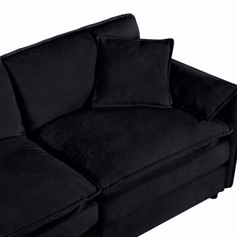 Oversized Chair With Movable Ottoman, Soft Upholstered Lounge Chair by HouseOfZazla
