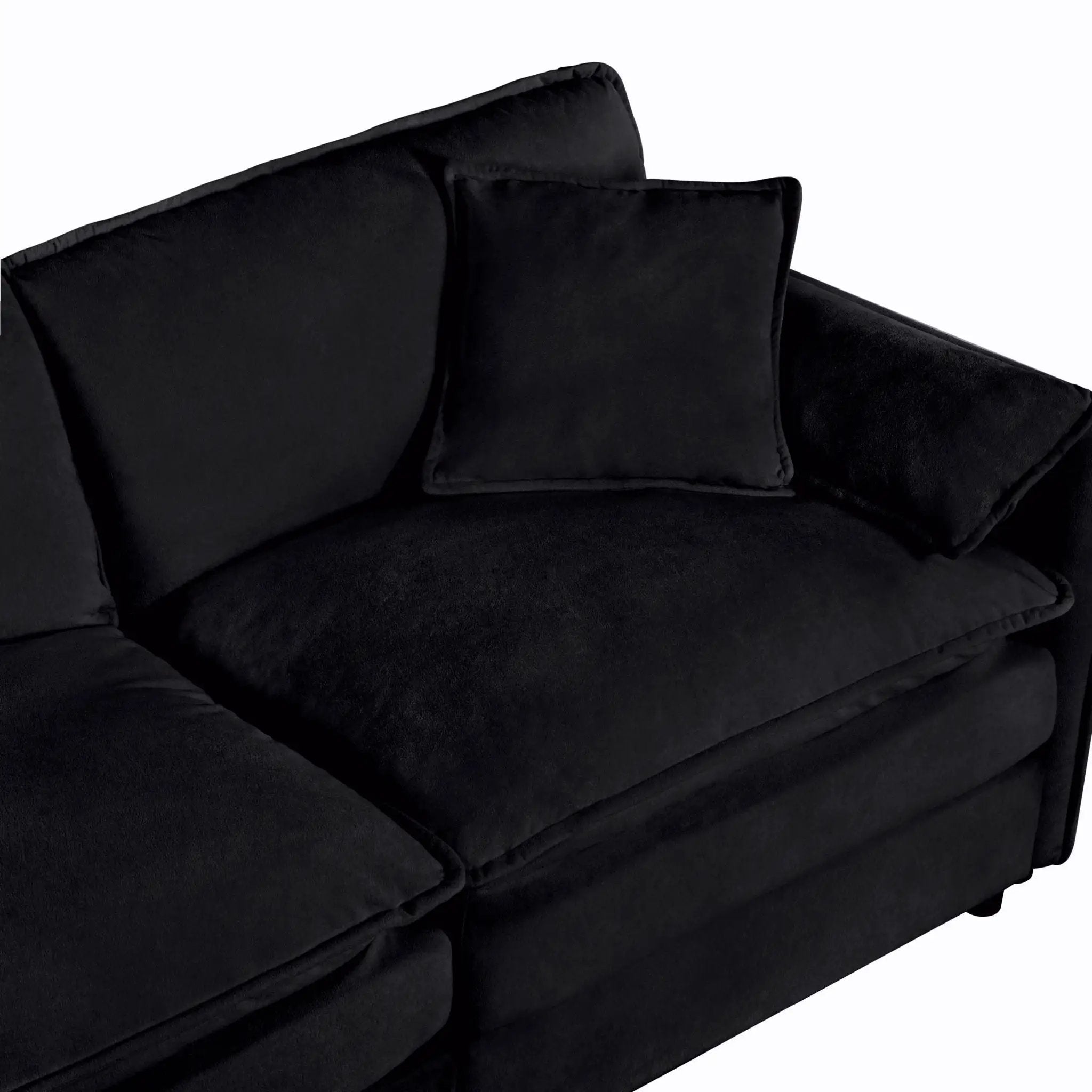 Modern Comfy Deep Seat Modular Sectional Sofa Cloud Couch With Ottoman by HouseOfZazla