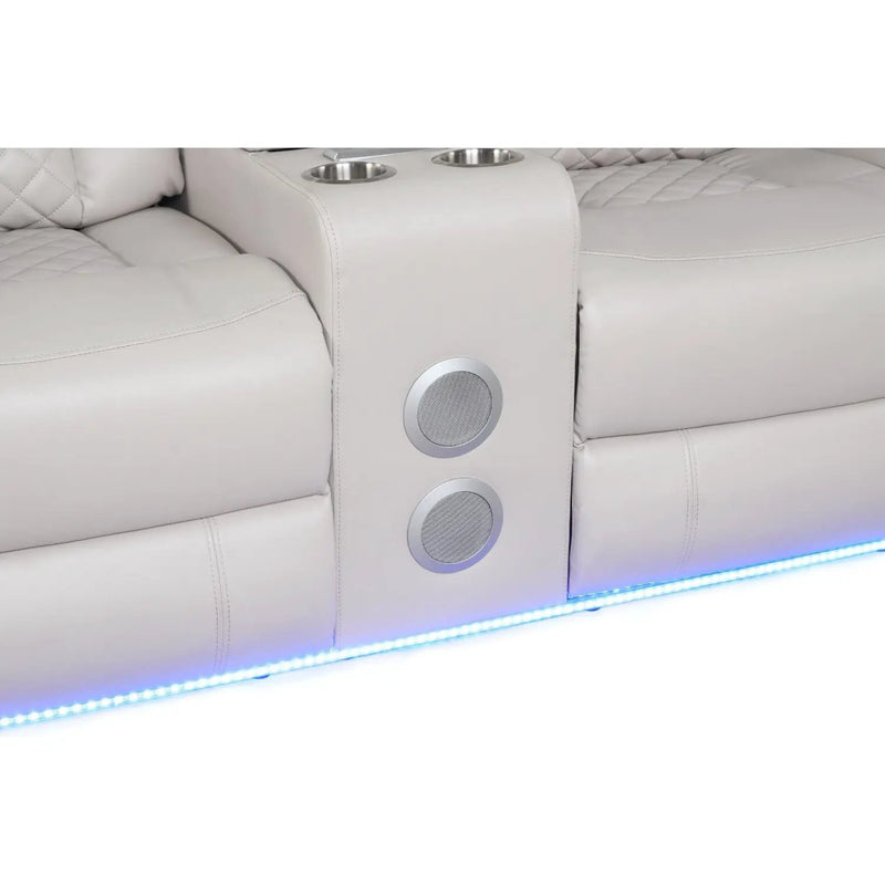 Benz - Power Recliner Set With LED Lighting And USB Charging by HouseOfZazla