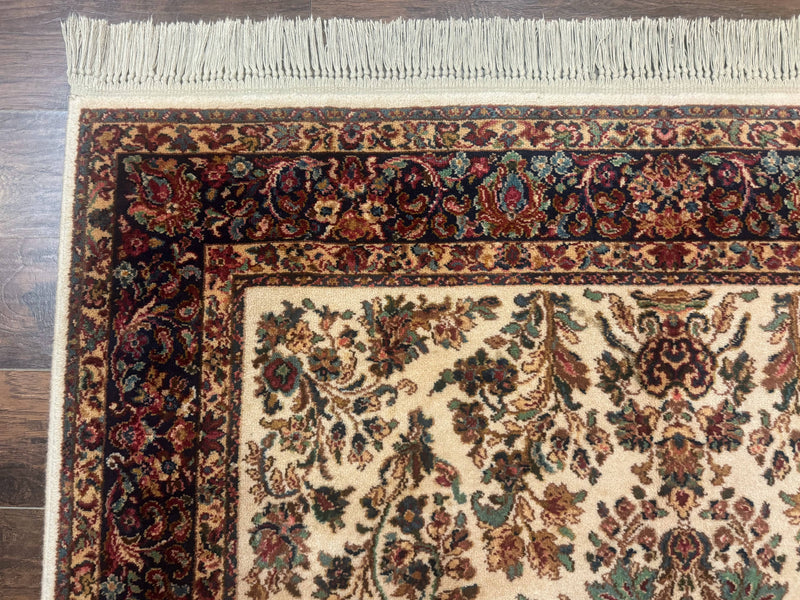 Karastan Rug 5.9 x 9, Ivory Sarouk #760, Wool Pile, Original 700 Series, Vintage by Jewel Rugs