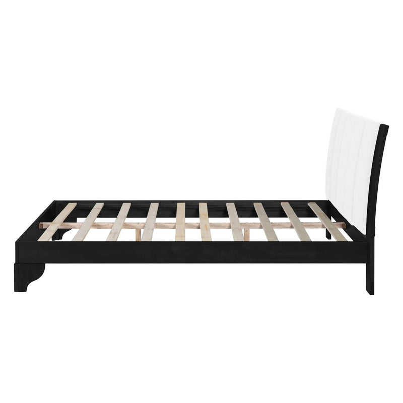 Queen Size Bed Frame in Black & White Pine by HouseOfZazla