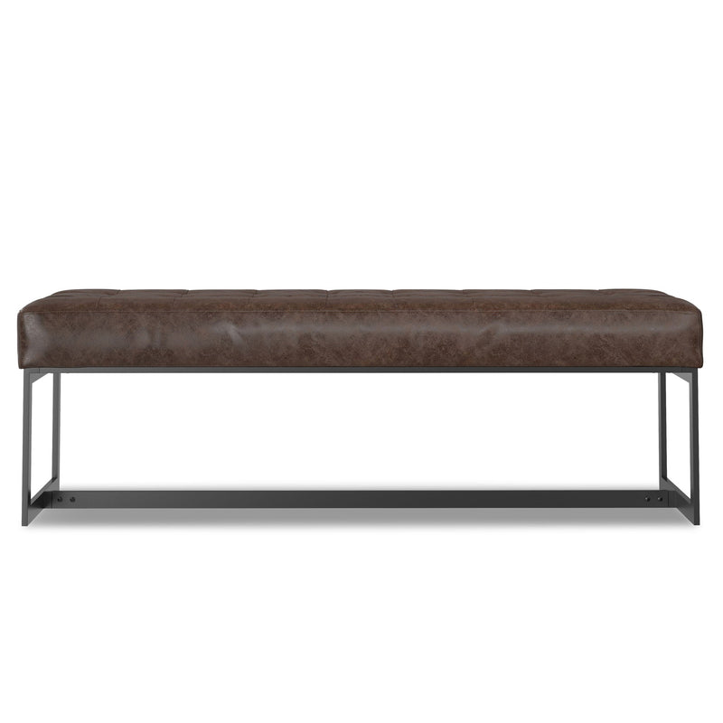 Penelope - Ottoman Bench With Genuine Leather Upholstery - Brown by HouseOfZazla
