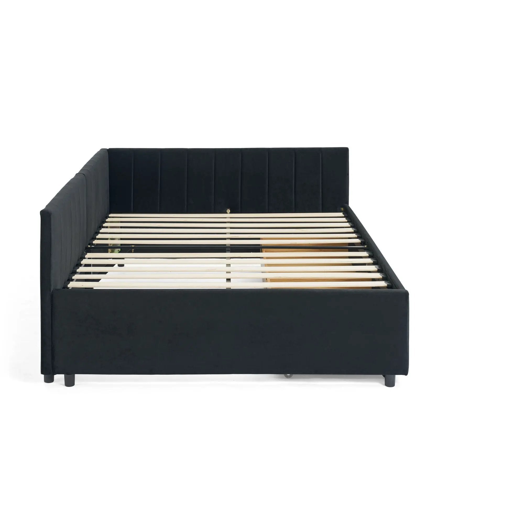 Upholstered Tufted Daybed Frame With Storage Drawers by HouseOfZazla