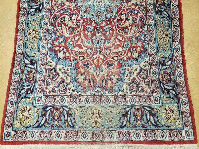 3' 5" X 5' 8" Vintage Handmade Turkish Wool Rug Carpet Vegetable Dyes Nice Red by Jewel Rugs