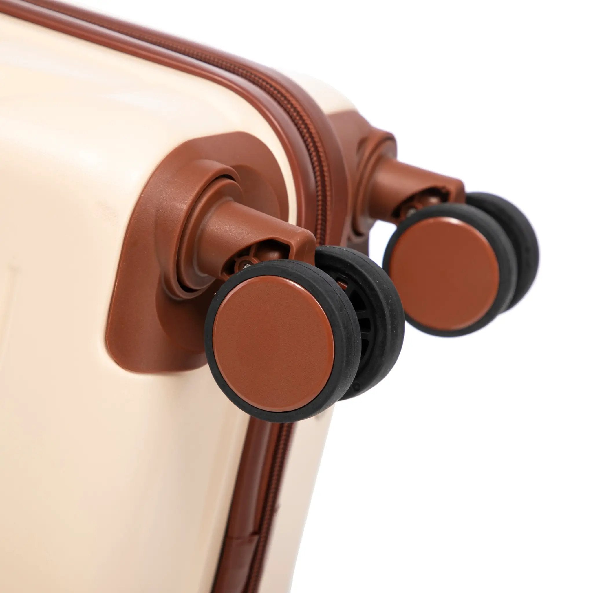 14'/20' 2-Piece Beige ABS Spinner Wheel Luggage Set by HouseOfZazla
