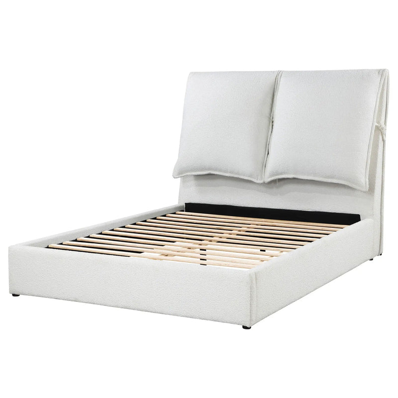 Gwendoline Upholstered Queen Panel Bed White by Unique Piece Furniture