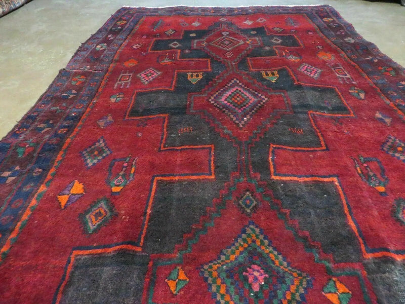 4' X 8' Antique Handmade India Geometric Oriental Wool Rug Veg Dyes Nice by Jewel Rugs