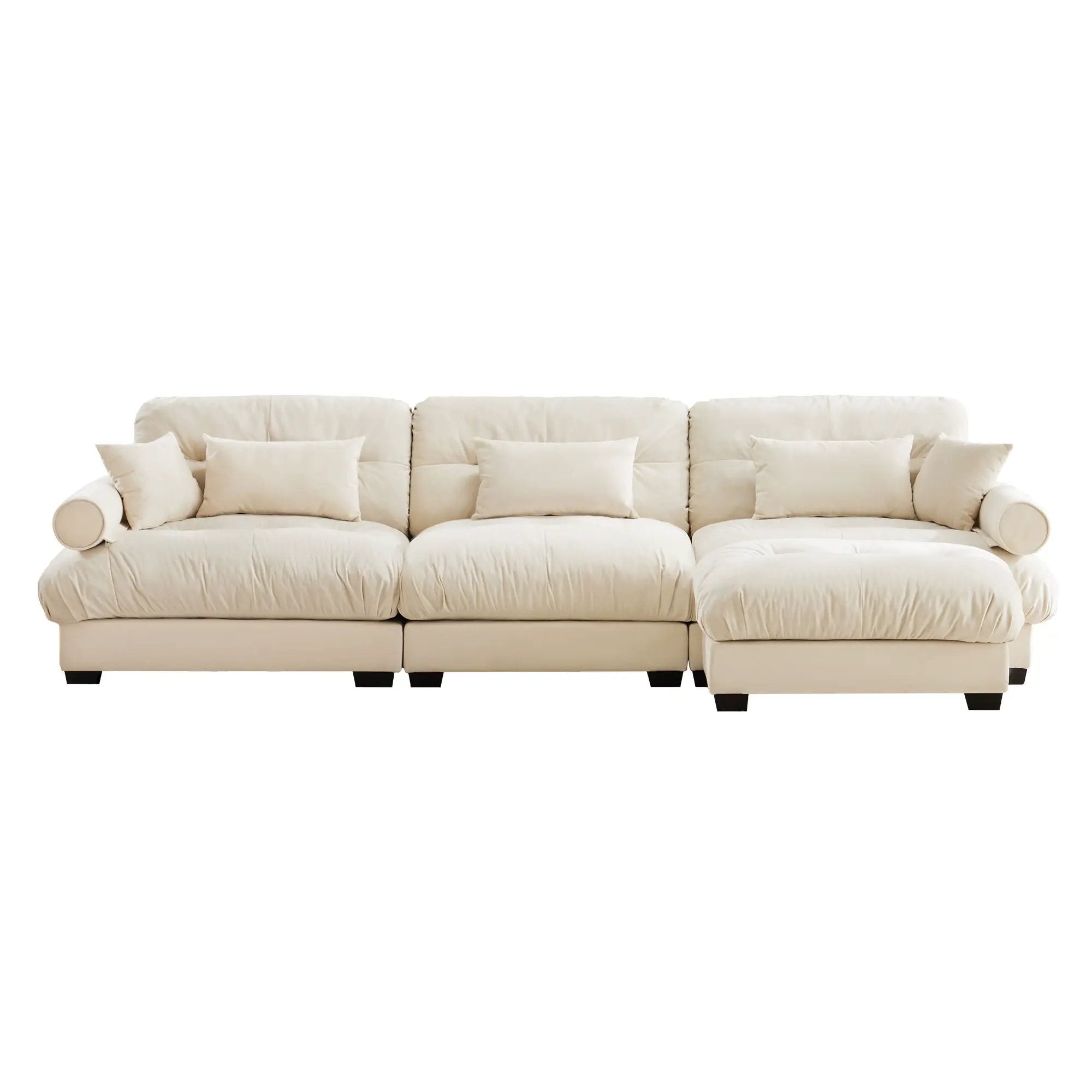Super Comfort Oversized Modular Sectional Sofa With Movable Ottoman by Unique Piece Furniture