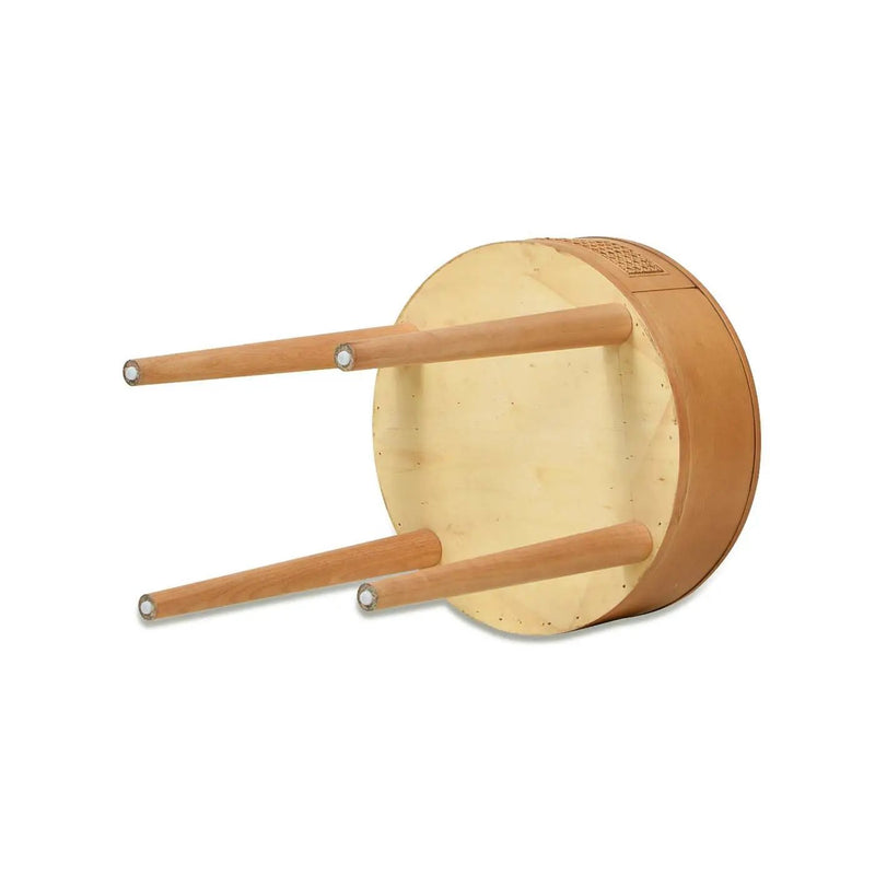 Cabana - Round Cane Storage Side Table - Natural Brown Oak by Unique Piece Furniture