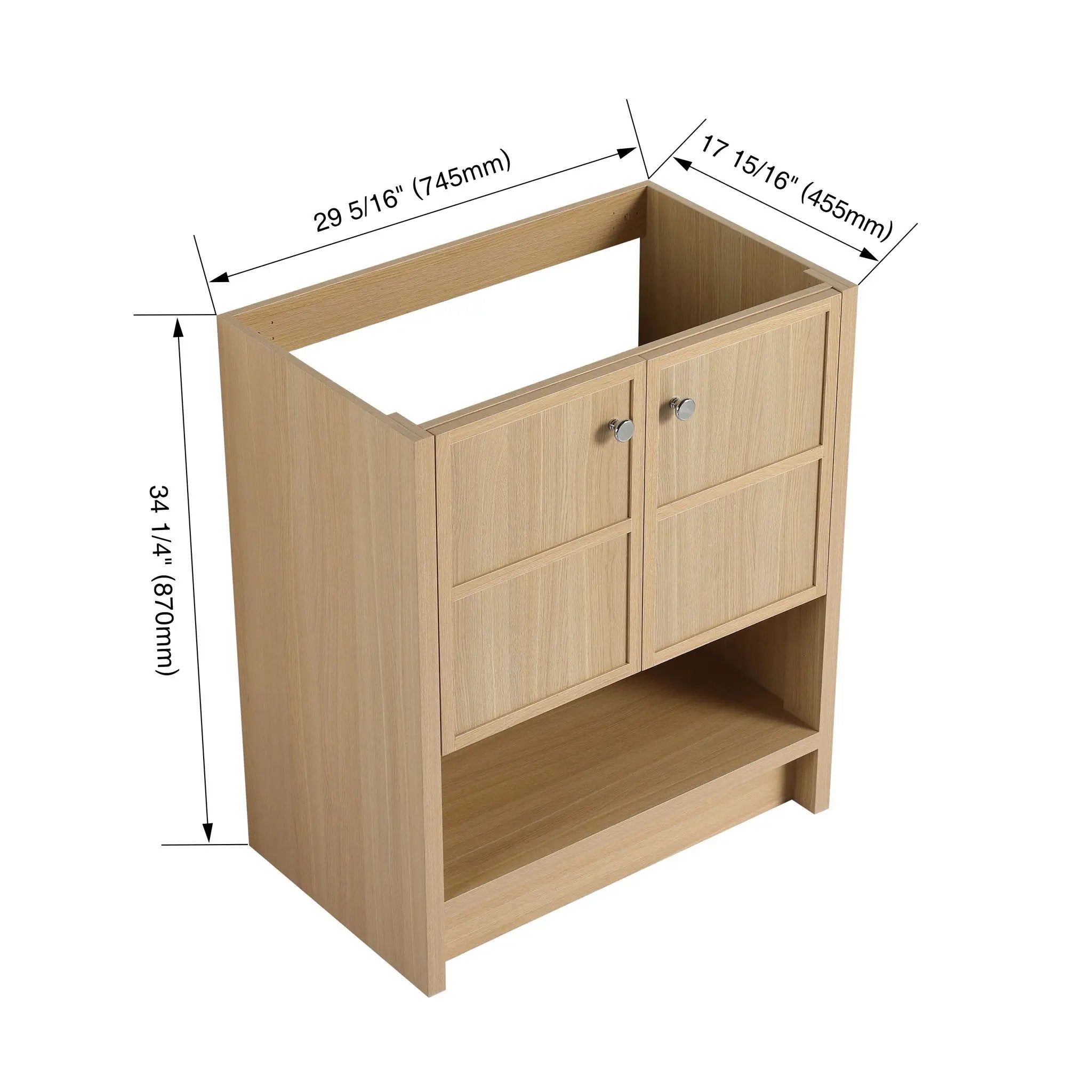 Modern Freestanding Bathroom Vanity With 2 Soft Closing Doors by Unique Piece Furniture