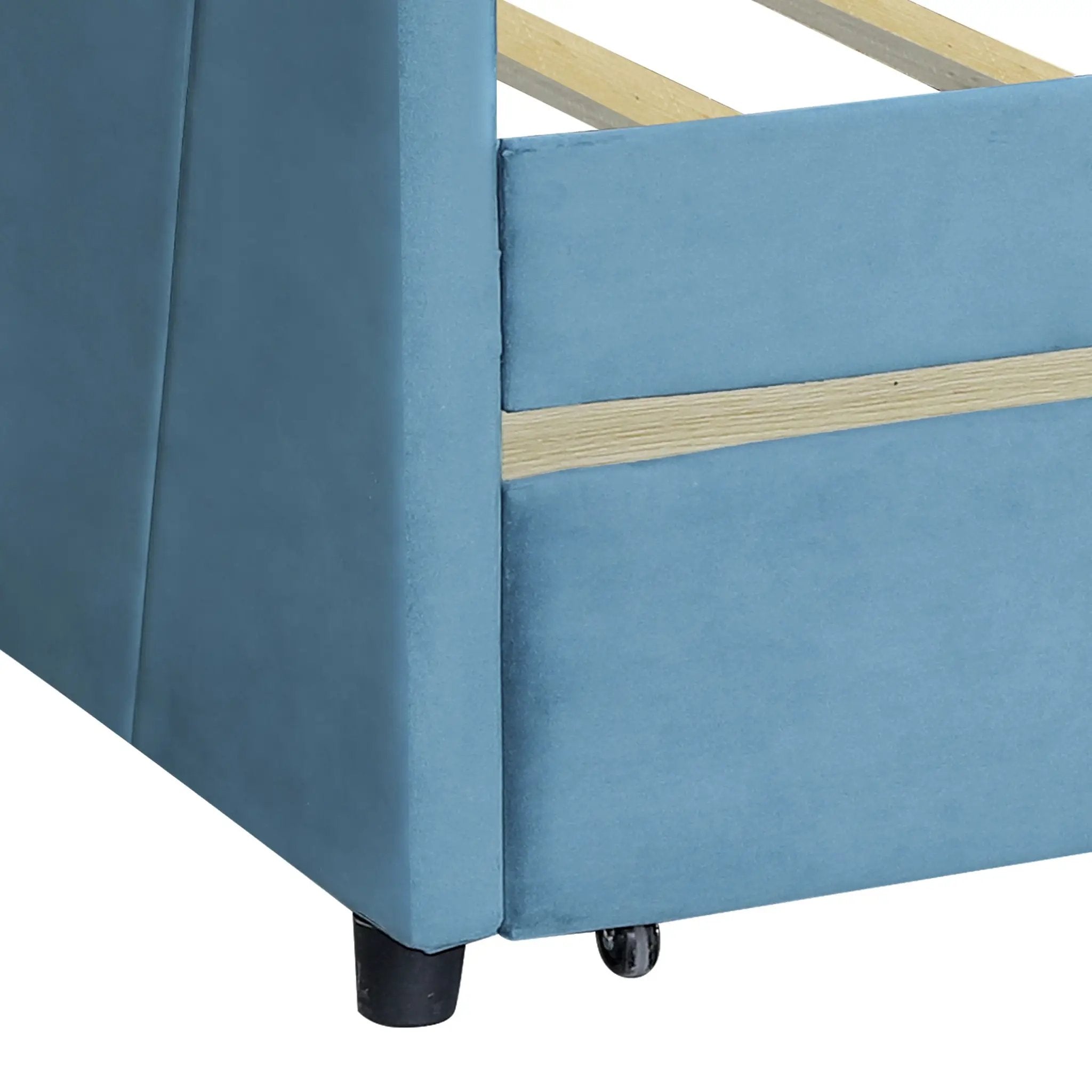Upholstered Daybed With Two Drawers And Wood Slat by HouseOfZazla