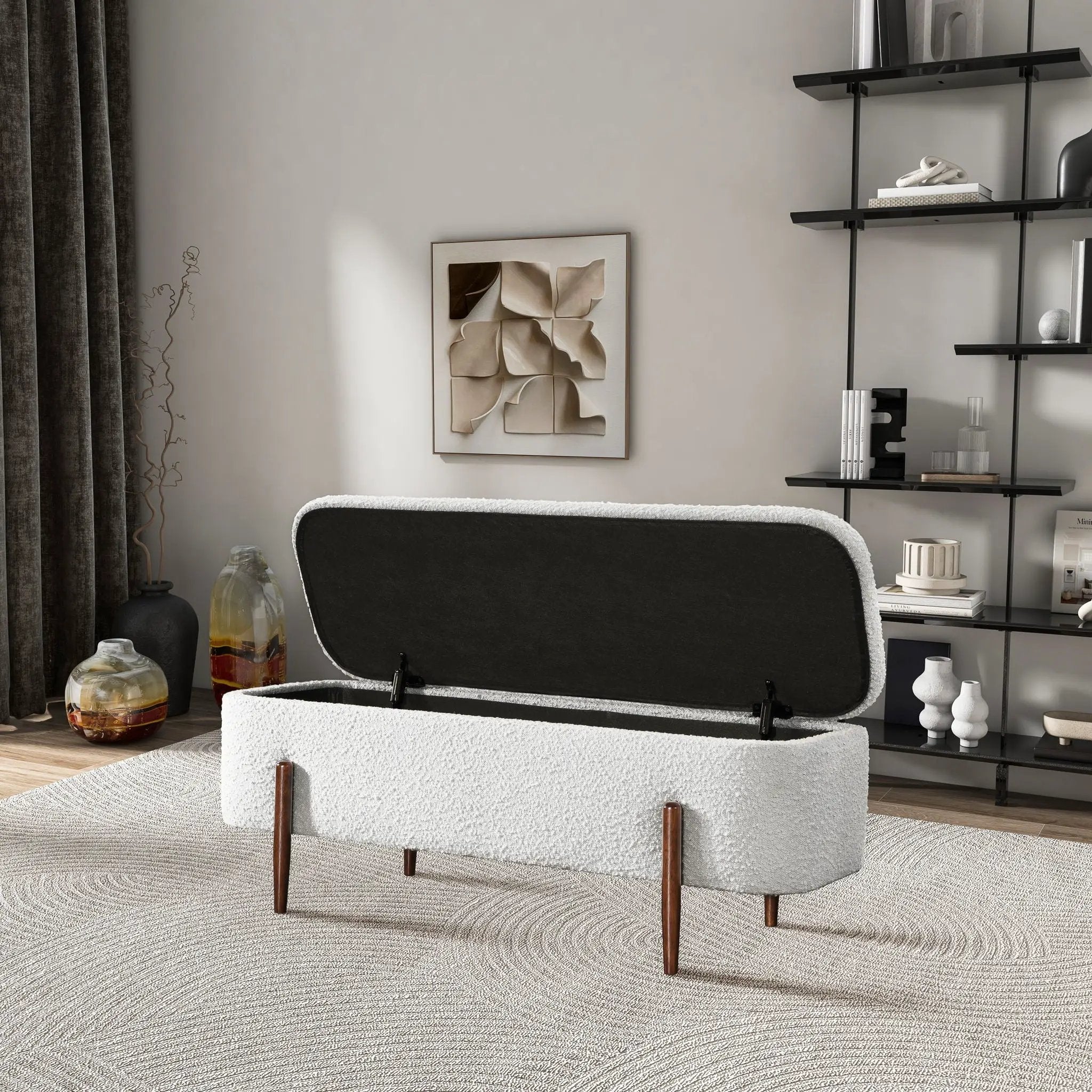 Sarna - Storage Bench - Ivory by Unique Piece Furniture
