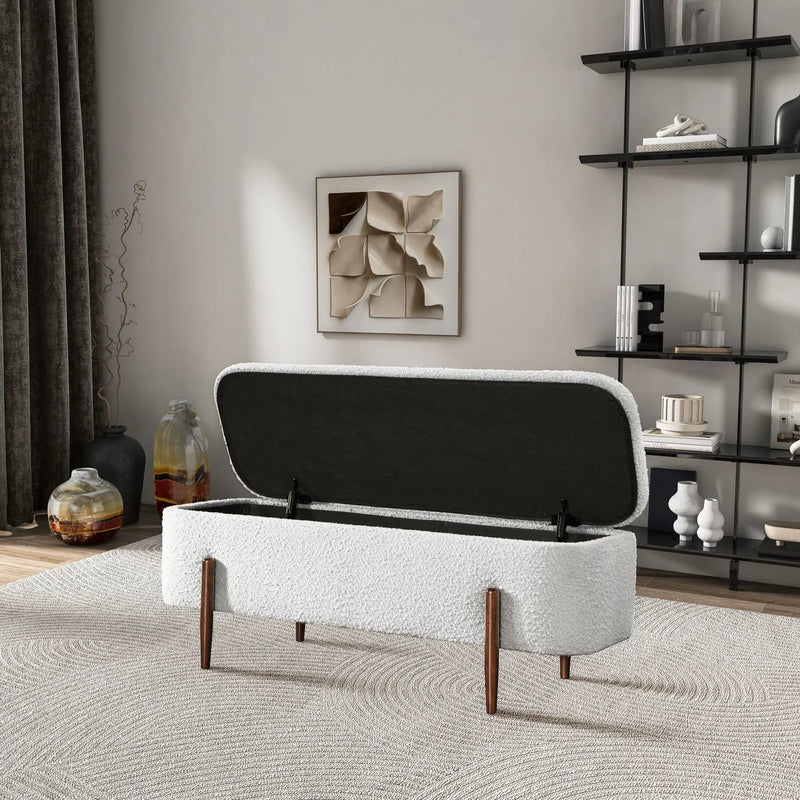 Sarna - Storage Bench - Ivory by Unique Piece Furniture