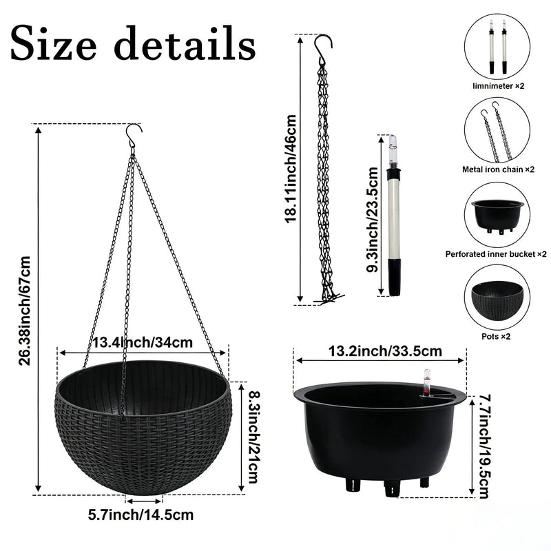 Self Watering Hanging Planter by Unique Piece Furniture