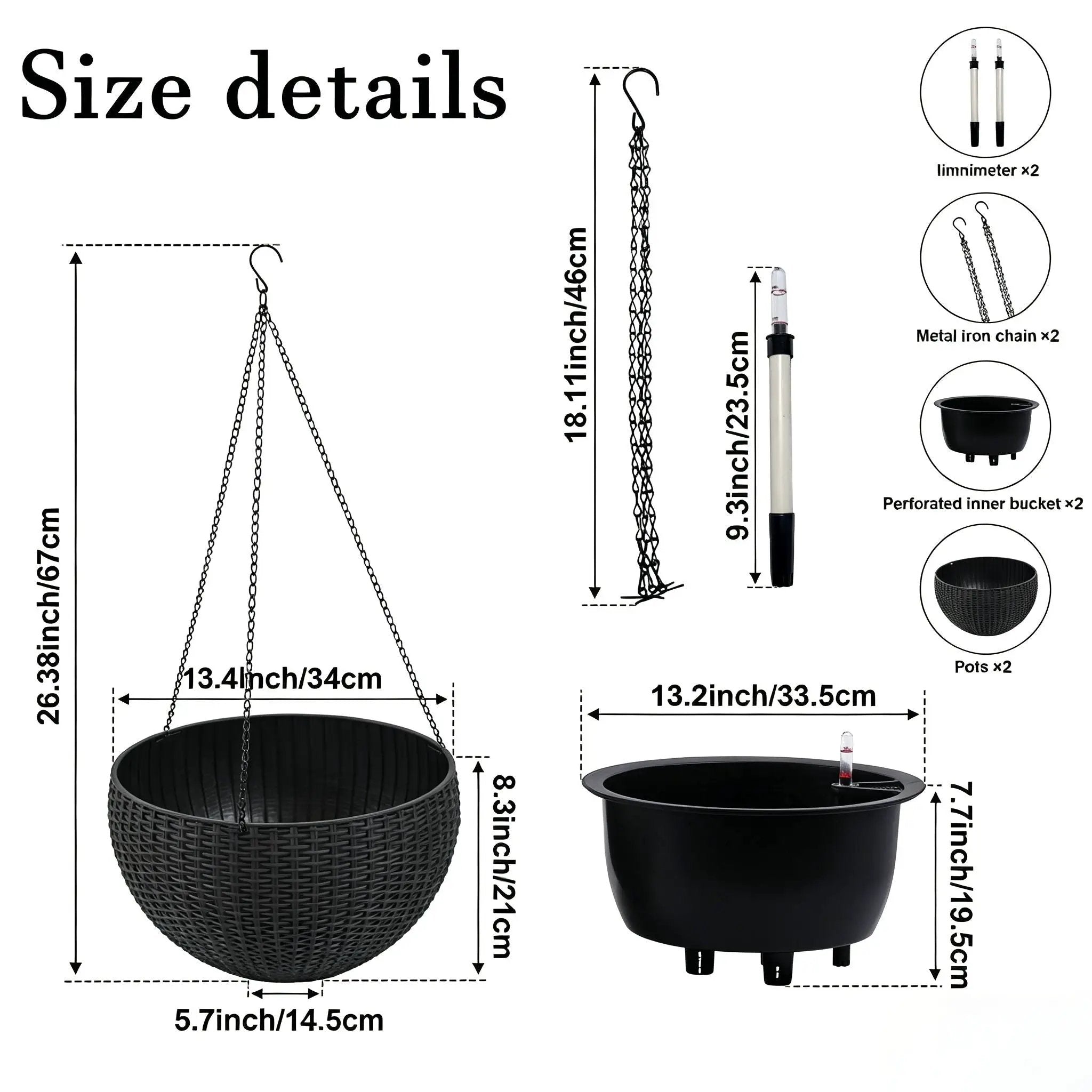 Self Watering Hanging Planter by Unique Piece Furniture
