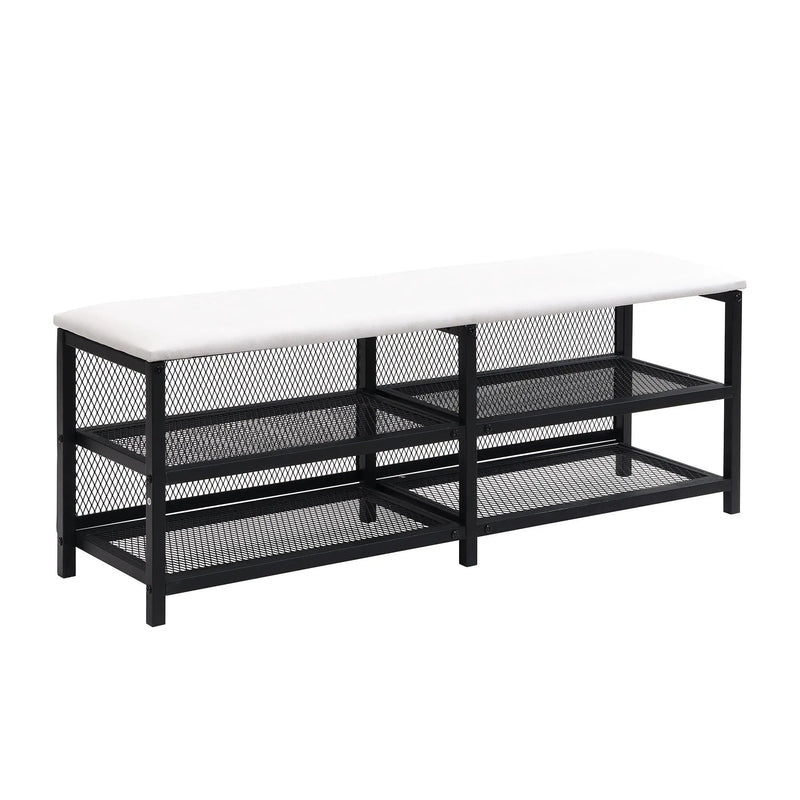 Platform Bed With 2 Tier Storage Shelves, Storage Cabinet by HouseOfZazla