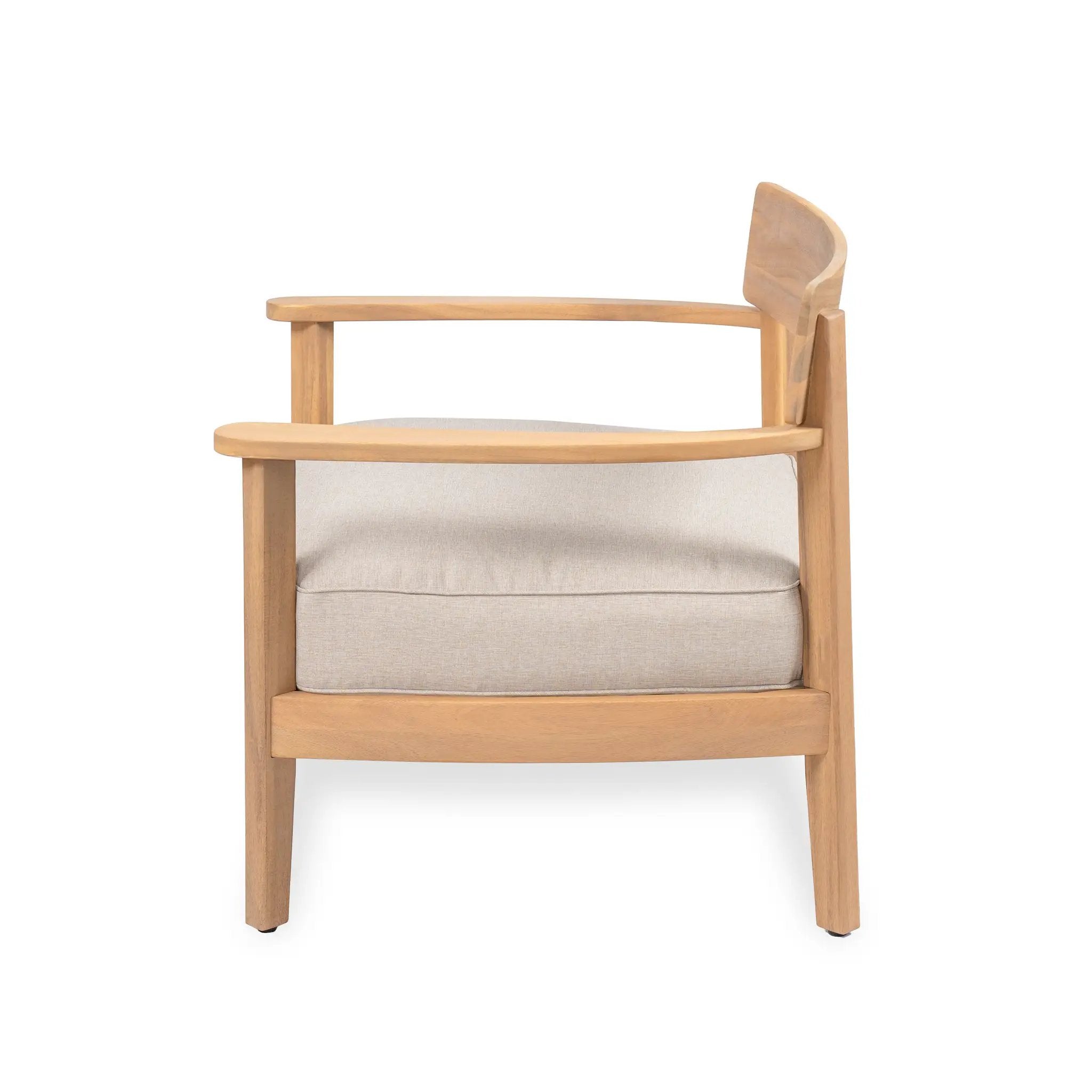 Mallorca Acacia Wood Club Chair With Seat Cushion by HouseOfZazla