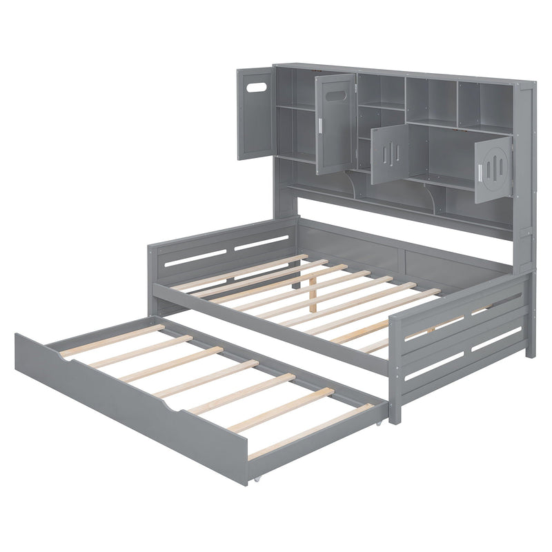 Daybed With All-In-One Cabinet And Shelf by HouseOfZazla