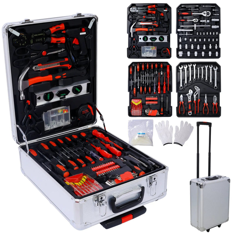 899pcs Home Repair Tool Set Kit with Toolbox Storage Case by HouseOfZazla