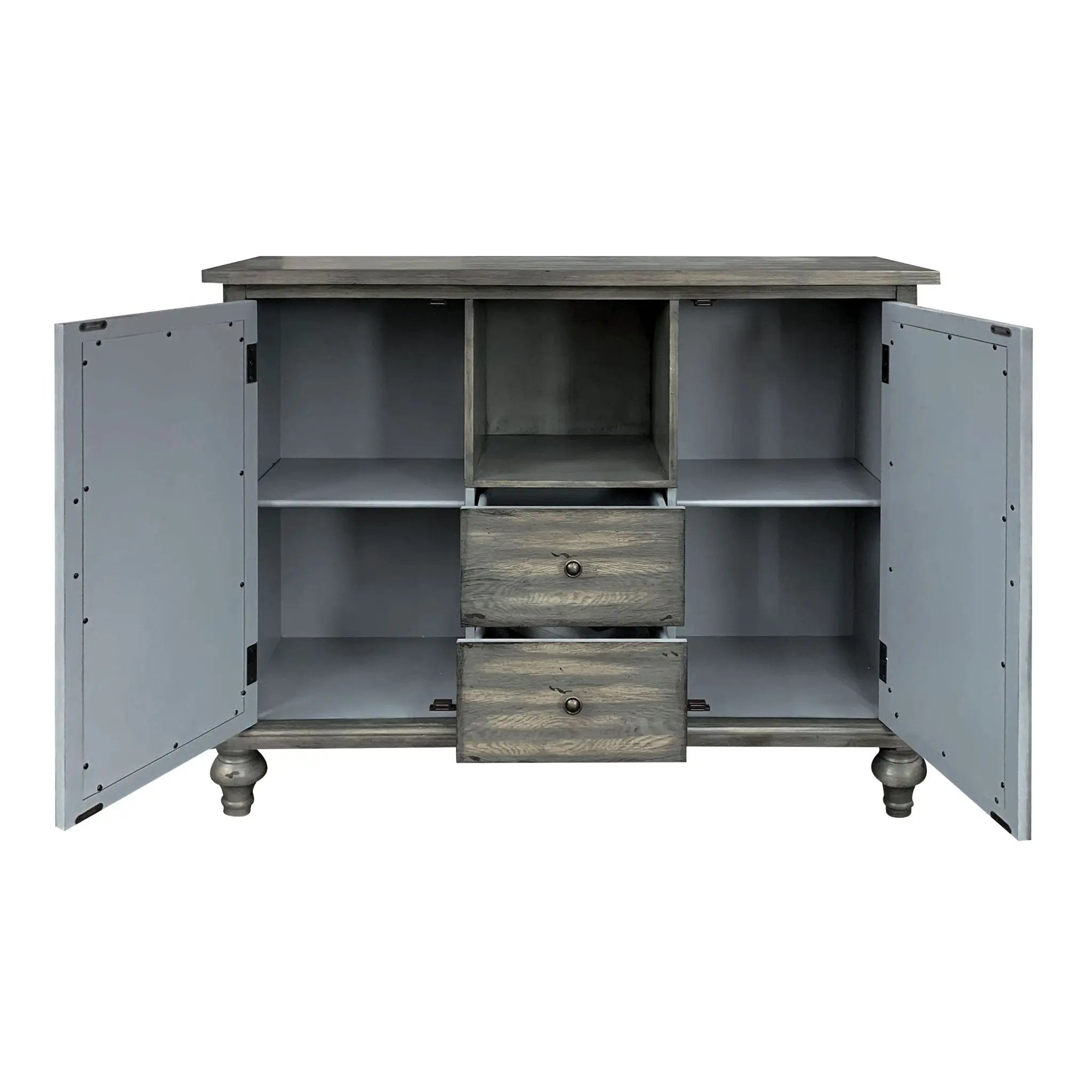 Velika - Weathered Console Table With 1 Open Compartment Storage - Gray by Unique Piece Furniture